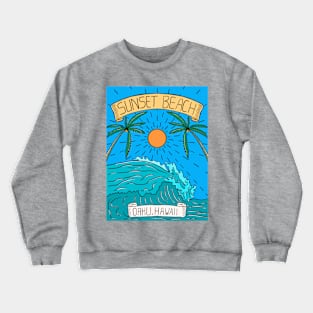 Sunset Beach Hawaii Crewneck Sweatshirt